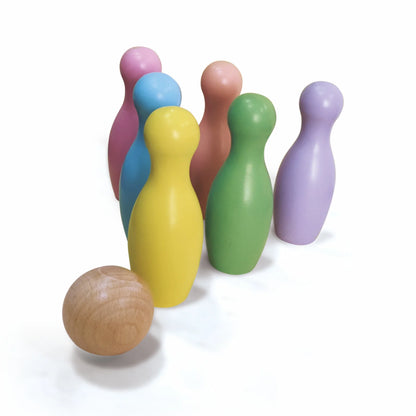 Wooden Bowling Pin Set