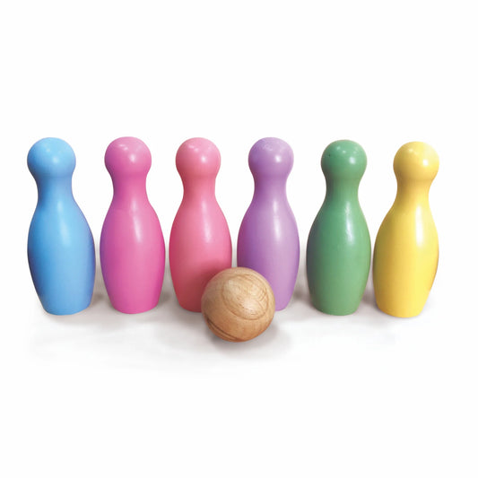 Wooden Bowling Pin Set