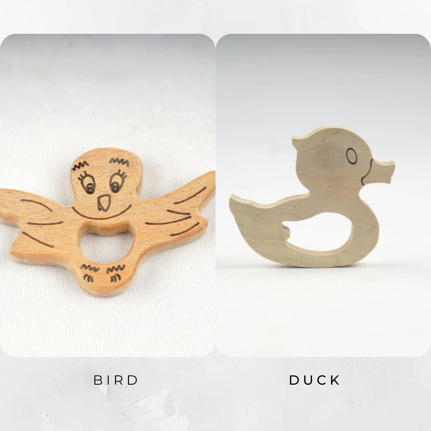 Wooden Bird and Duck Teethers