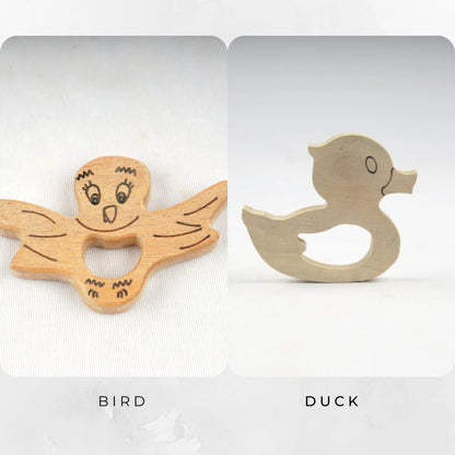 Wooden Bird and Duck Teethers