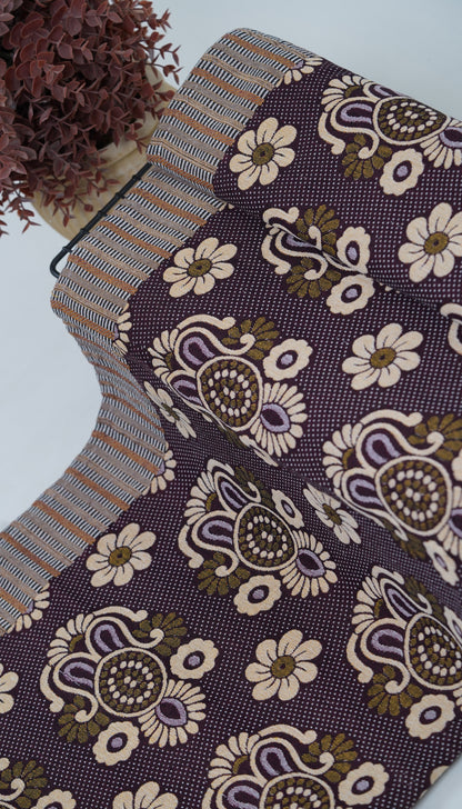 Jacquard Double Cot Bedsheet - Classic Maroon