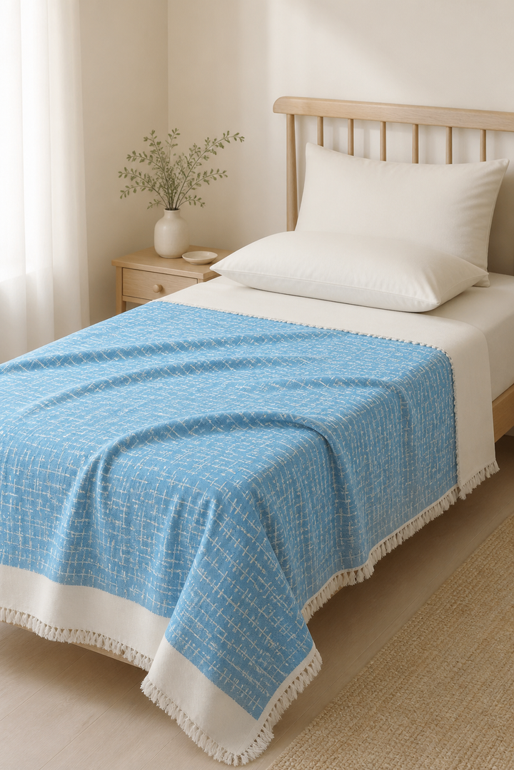 Blue Lovely Chennimalai Bedsheet