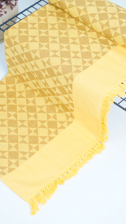 Golden Grid Lovely Chennimalai Bedsheet