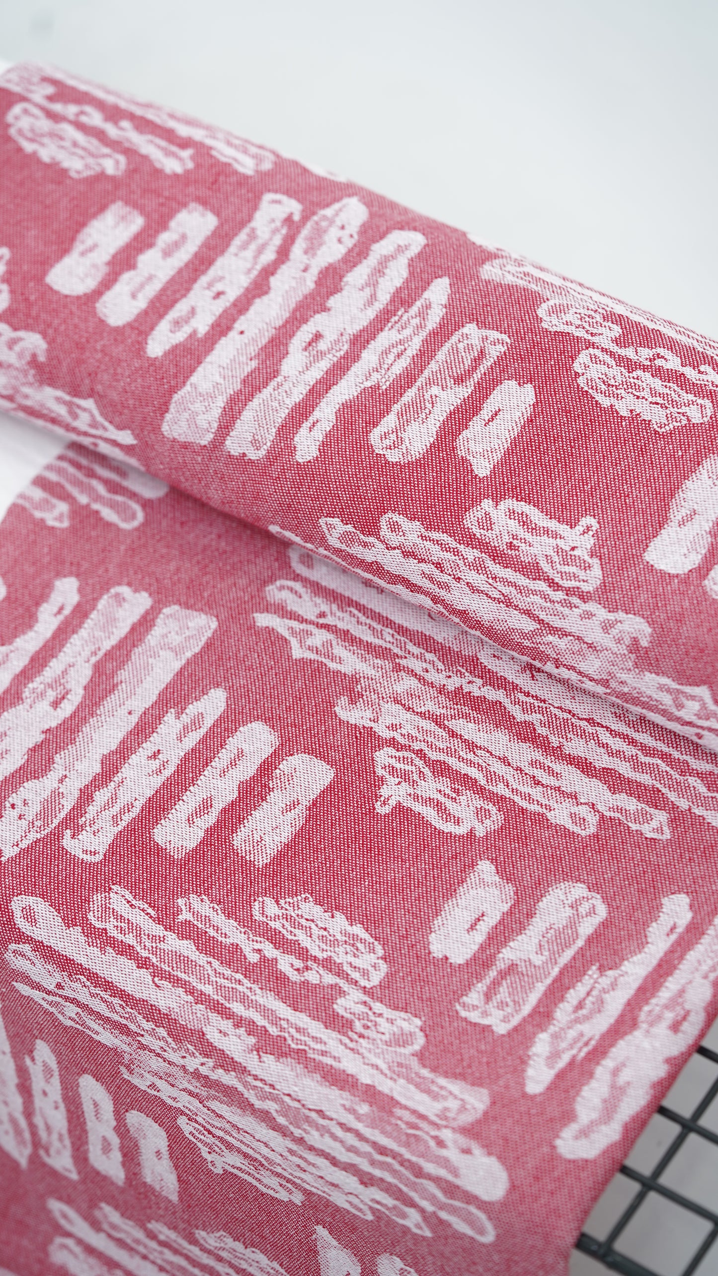 Jacquard Print Lovely Chennimalai Bedsheet - Red