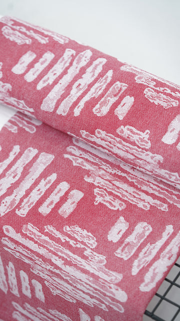 Jacquard Print Lovely Chennimalai Bedsheet - Red