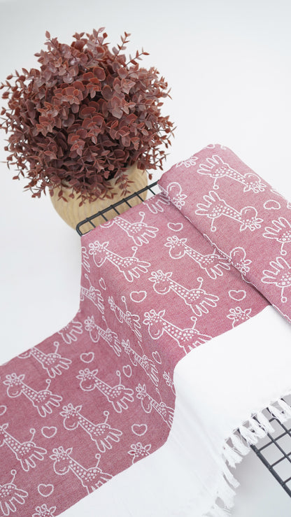 Animal Print Lovely Chennimalai Bedsheet - Red