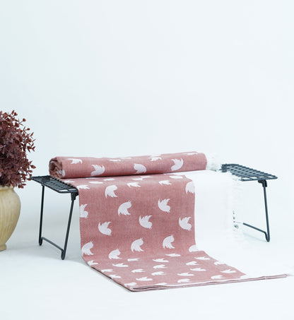 Red Dove Print Lovely Chennimalai Bedsheet