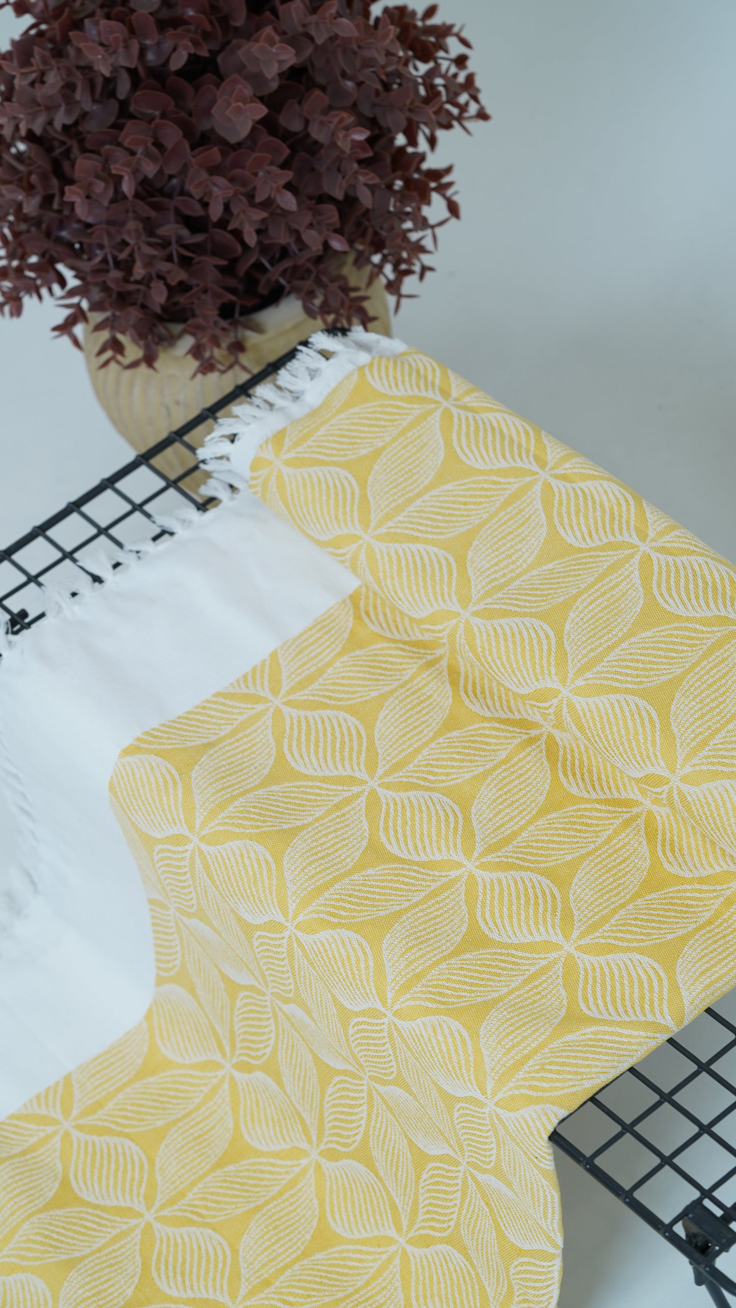 Mustard glow Lovely Chennimalai Bedsheet