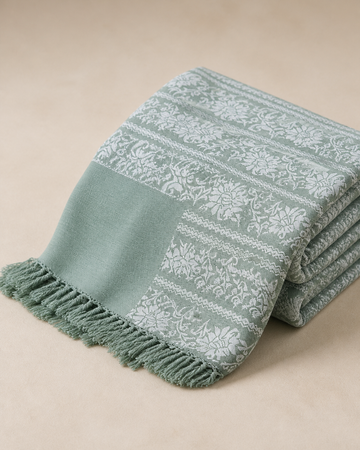 Minted Floral Lovely Chennimalai Bedsheet — Folded catalogue view
