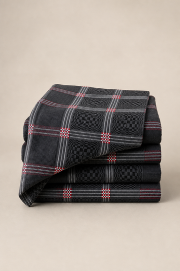 Grey Nadhiya Chennimalai Bedsheet — Folded catalogue view