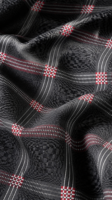 Grey Nadhiya Chennimalai Bedsheet — Fabric and pattern detail view