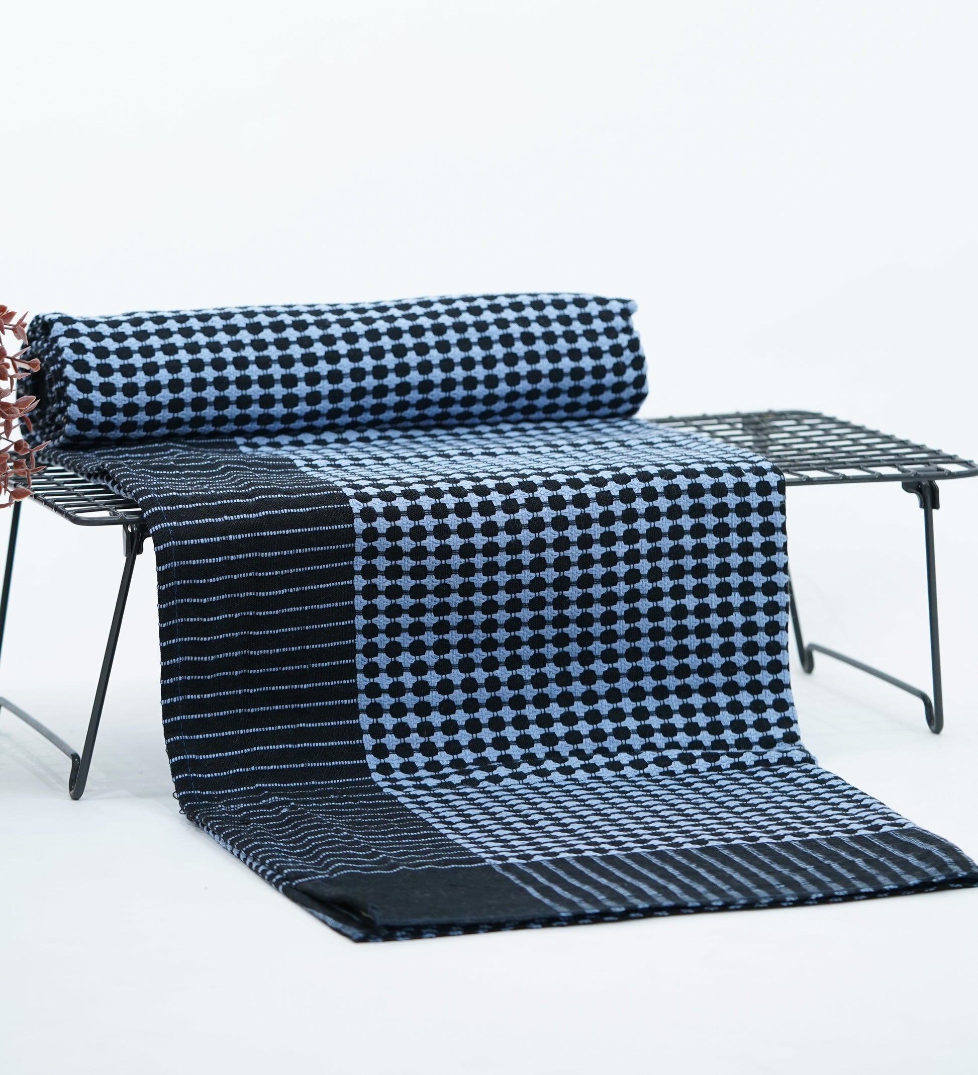 Nayapaisa Chennimalai Bedsheet -Navy Blue