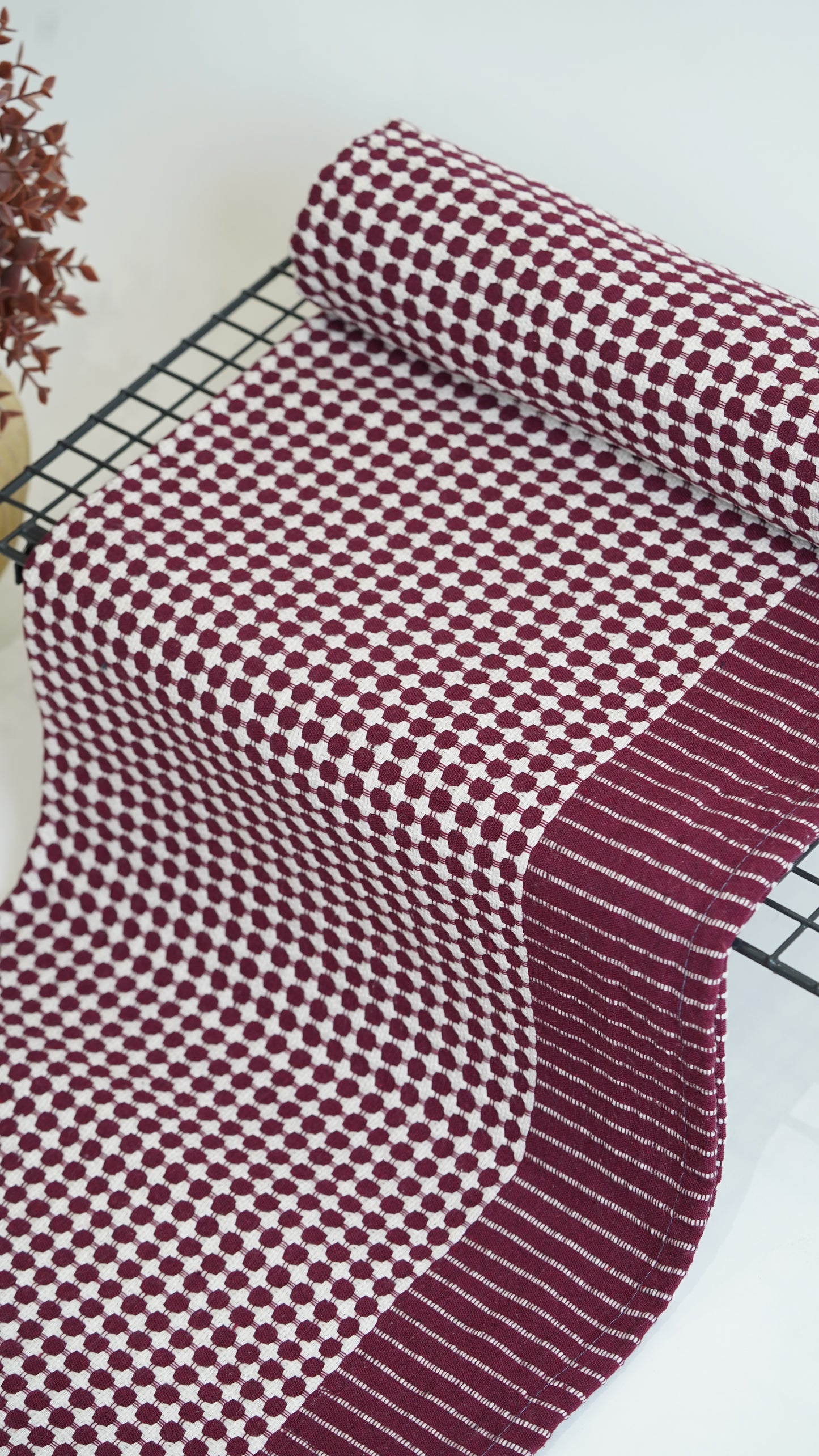 Nayapaisa Chennimalai Bedsheet - Maroon