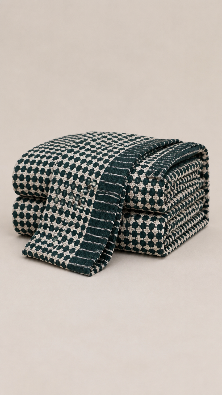 Nayapaisa Chennimalai Bedsheet - Green — Folded catalogue view