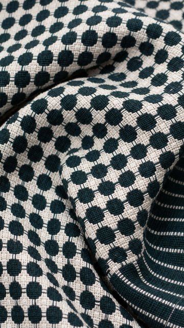 Nayapaisa Chennimalai Bedsheet - Green — Fabric and pattern detail view