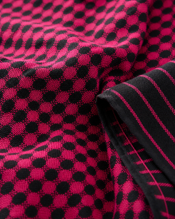 Nayapaisa Chennimalai Bedsheet - Red — Fabric and pattern detail view
