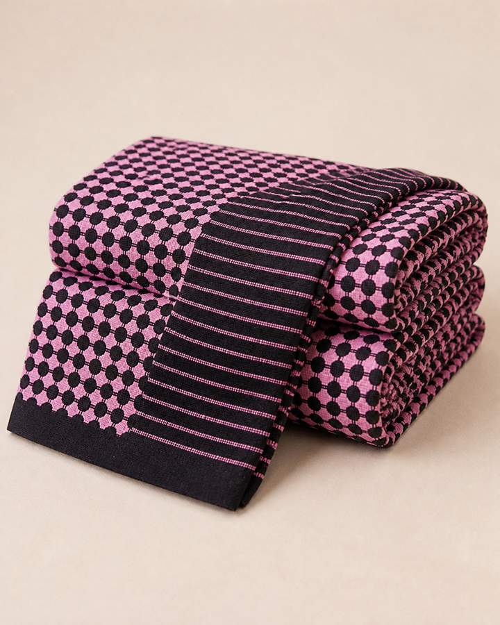 Nayapaisa Chennimalai Bedsheet - Rose — Folded catalogue view