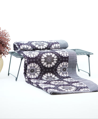 Premium Handloom Ethnic floral double cot Chennimalai Bedsheet