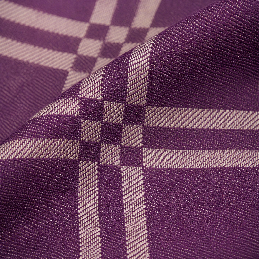 Niral Chennimalai Bedsheet - Purple — Fabric and pattern detail view