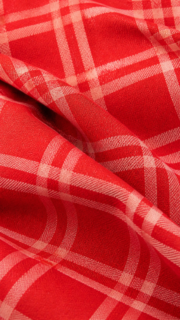 Niral Chennimalai Bedsheet - Red — Fabric and pattern detail view