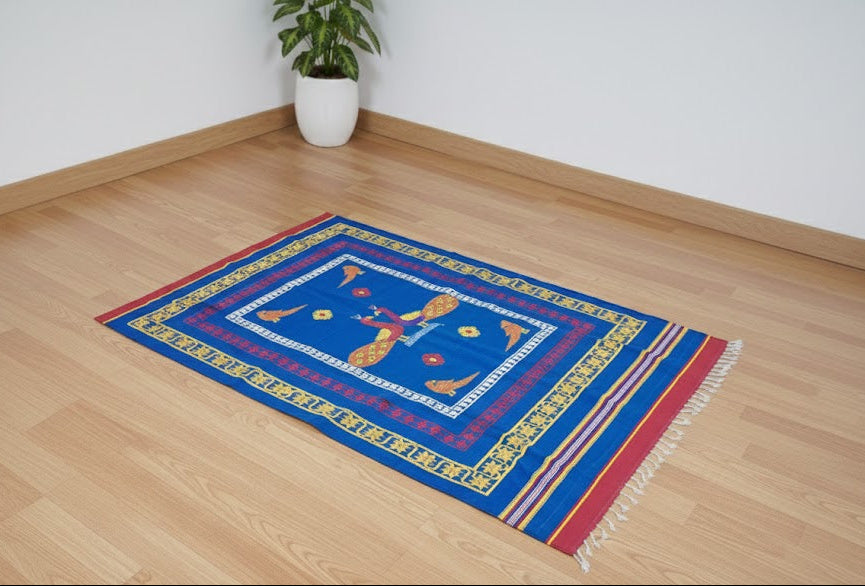 Handloom Pattu jamakkalam - Blue