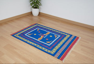 Handloom Pattu jamakkalam - Blue