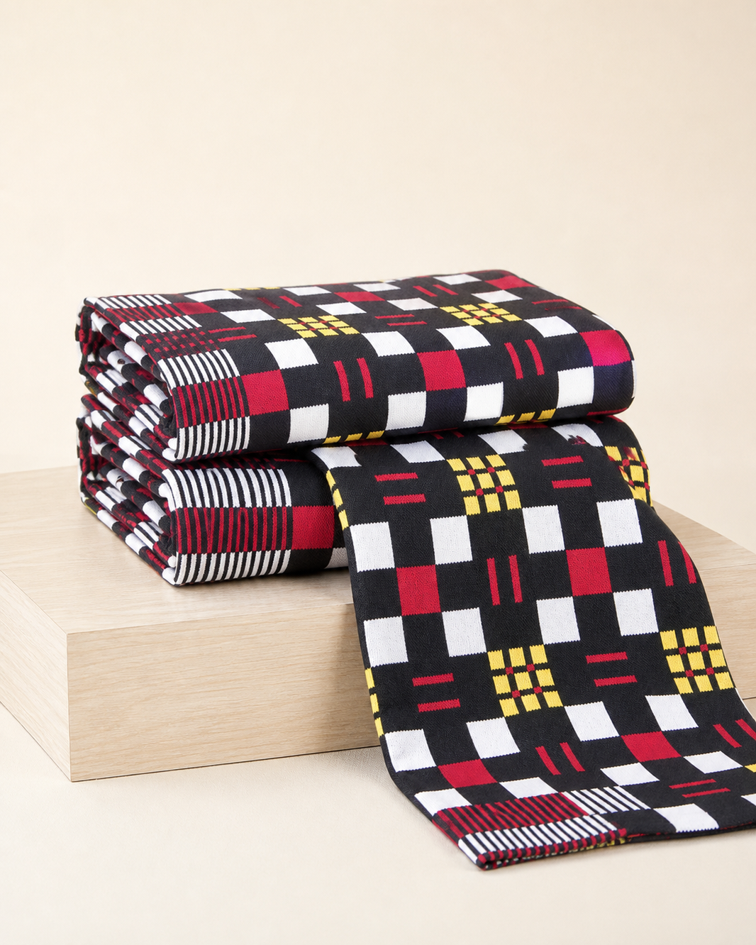 Premium Handloom Black Ruby Checks Chennimalai Bedsheet — Folded catalogue view
