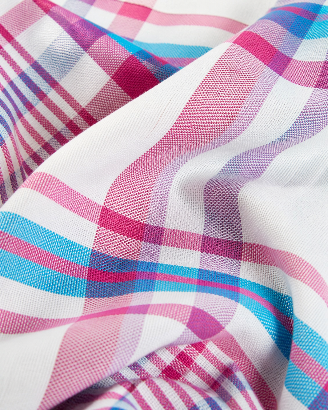 Premium Handloom Candy check Chennimalai Bedsheet-Pink — Fabric and pattern detail view