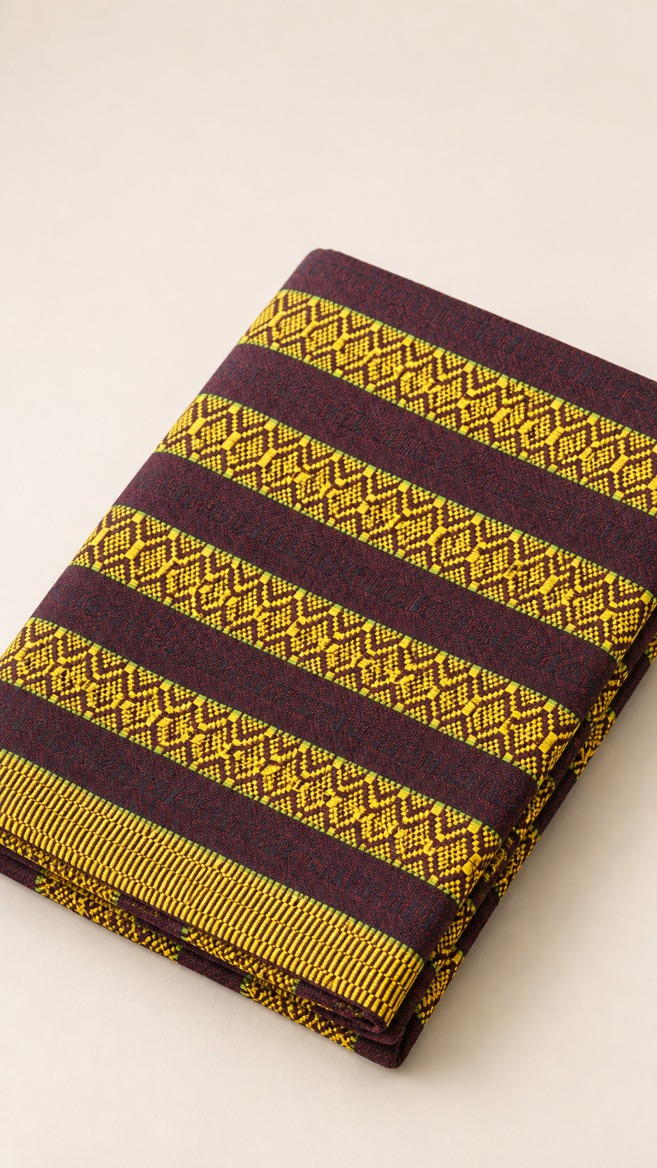Premium Handloom Chennimalai bedsheet - Chocolate Brown — Folded catalogue view