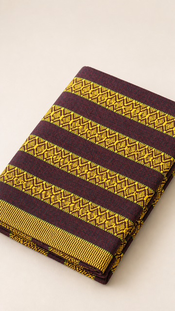 Premium Handloom Chennimalai bedsheet - Chocolate Brown — Folded catalogue view
