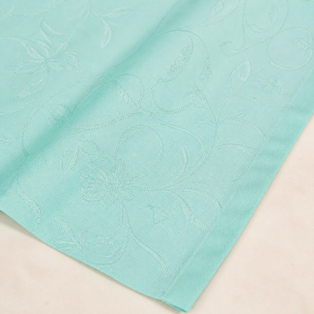 Premium Handloom Soft Green Flower Chennimalai Bedsheet — Fabric and pattern detail view