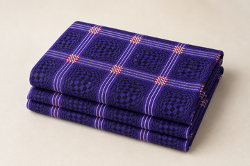 Purple Nadhiya Chennimalai Bedsheet — Folded catalogue view