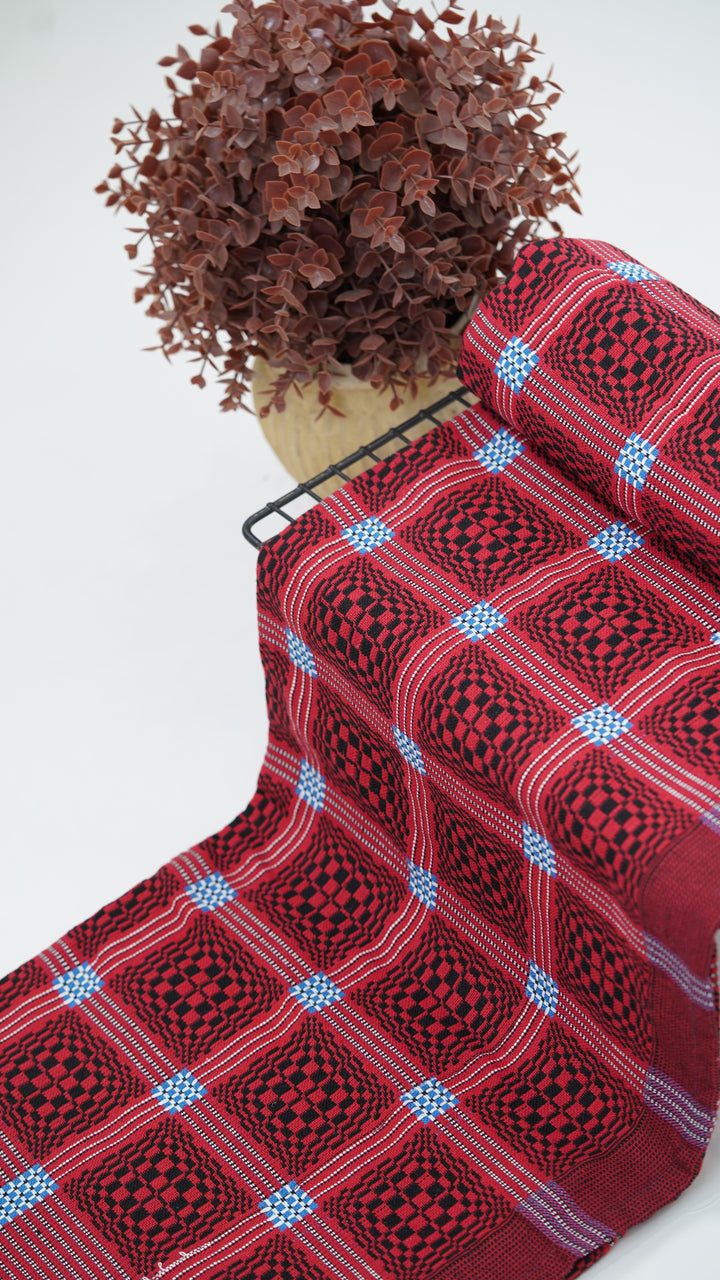 Red Nadhiya Chennimalai Bedsheet