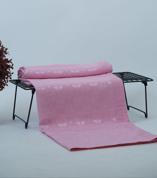 Premium Handloom Soft Rose geometric Chennimalai bedsheet