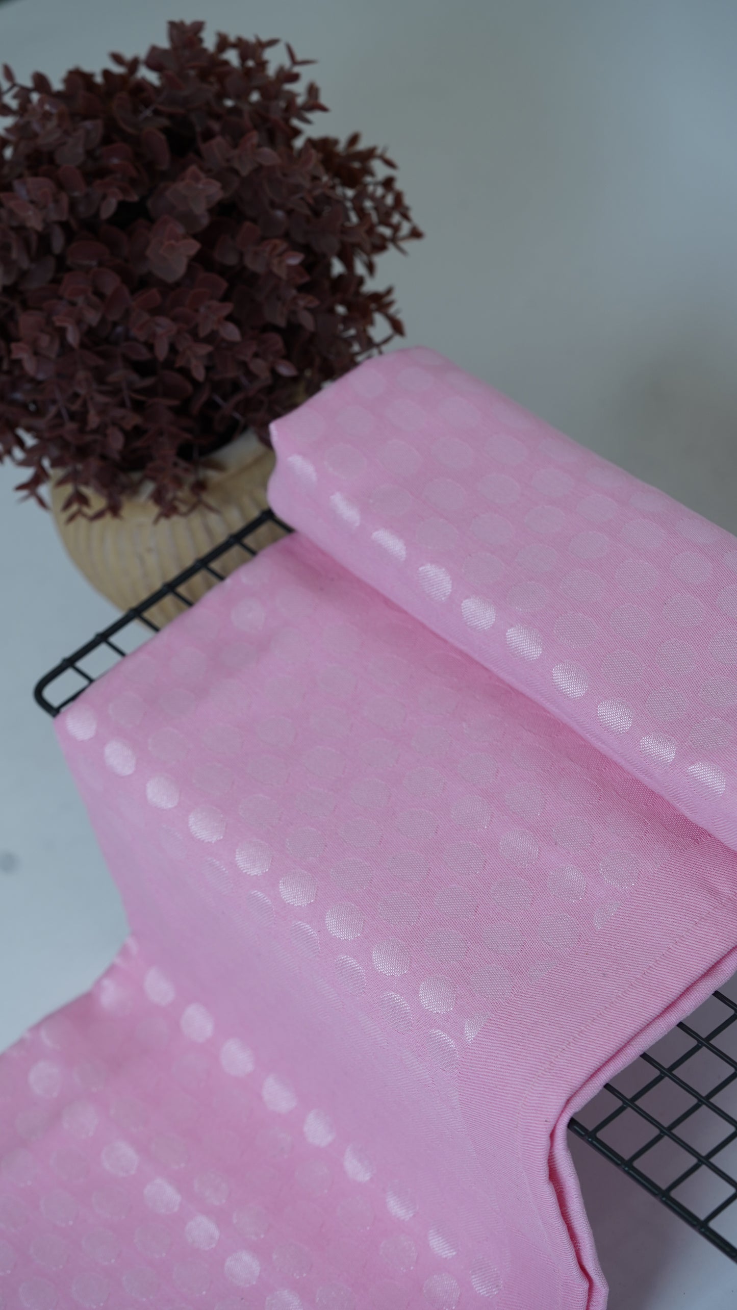 Premium Handloom Soft Rose Polka Dot Chennimalai Bedsheet