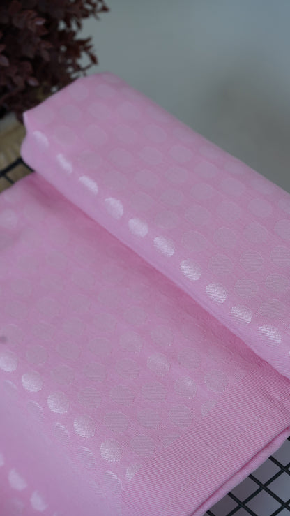 Premium Handloom Soft Rose Polka Dot Chennimalai Bedsheet