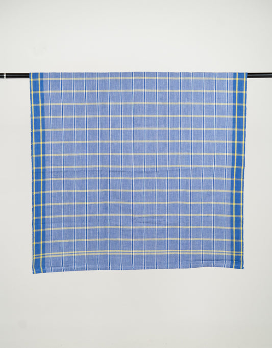 Chennimalai Soft Checked Towel Blue