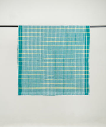 Chennimalai Handloom Soft Checked Towel Green