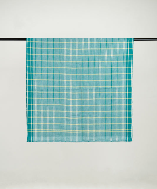 Chennimalai Soft Checked Towel Green