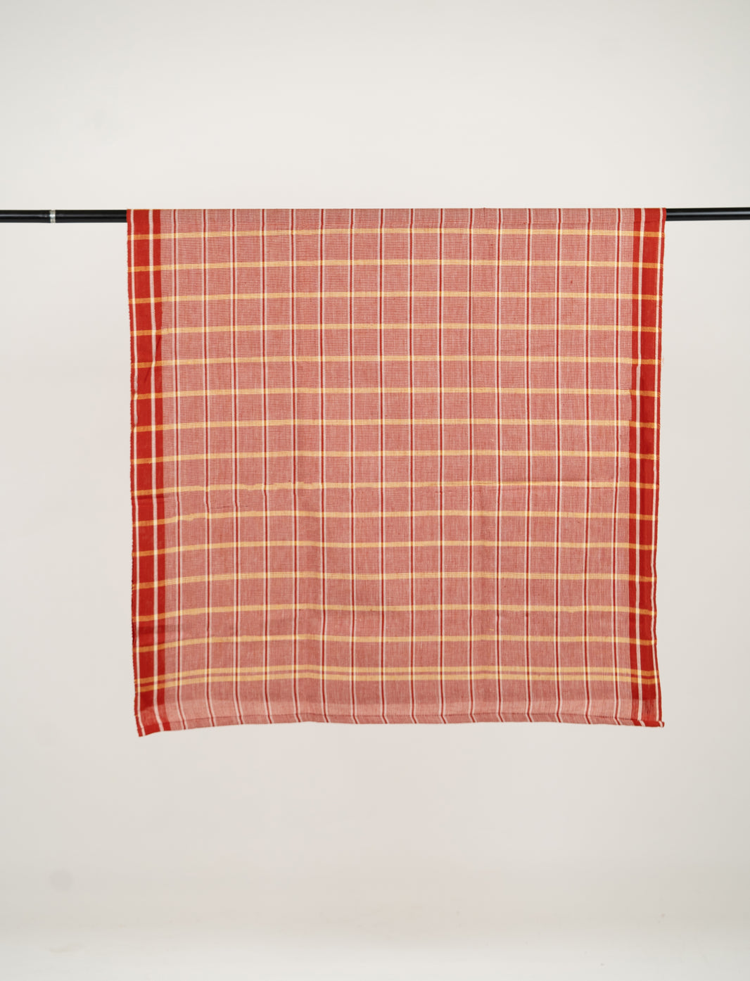 Chennimalai Handloom Soft Checked Towel Red