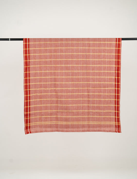 Chennimalai Soft Checked Towel Red