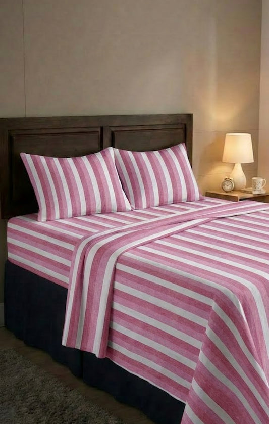 Super Soft Chennimalai Double Cot Bedspread Dual-Tone Rose Pink