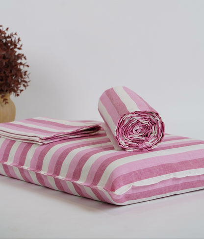 Super Soft Chennimalai Double Cot Bedspread Dual-Tone Rose Pink