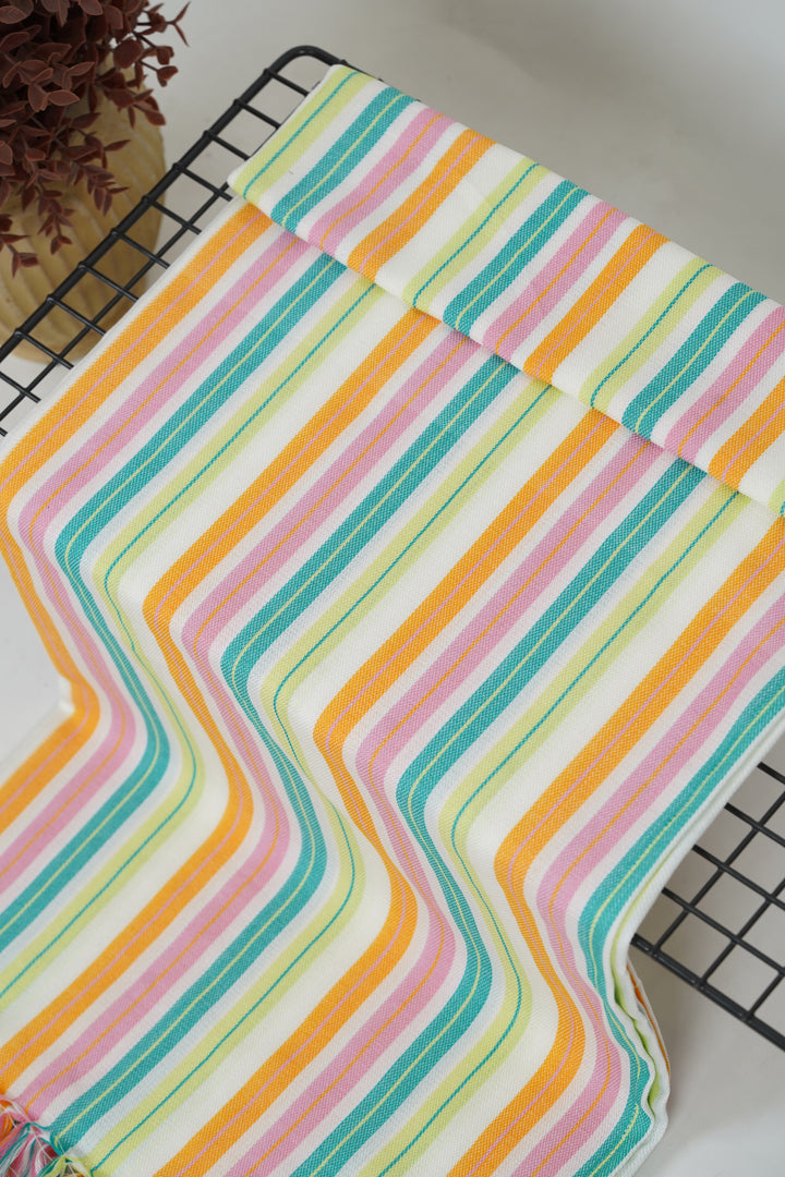 Chennimalai Handloom Ultra Soft Bamboo Towel Mini Rainbow Stripe