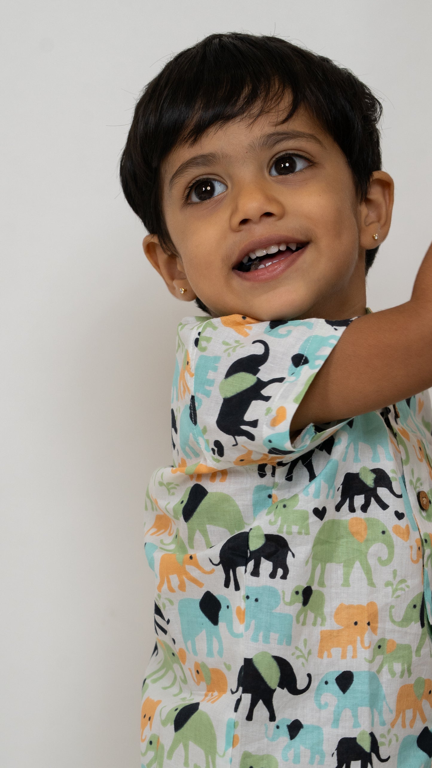 Elephant Parade Cotton Shirt and Shorts Set