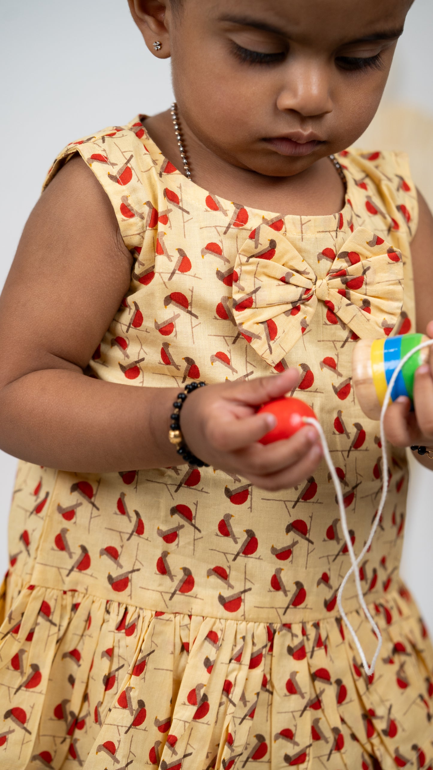Girls Two-Piece Cotton Outfit: Little Birdie Print