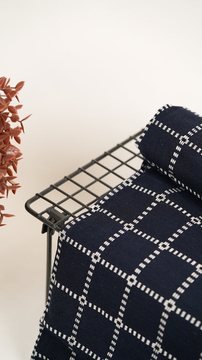 Button Star Chennimalai Bedsheet - Navy blue