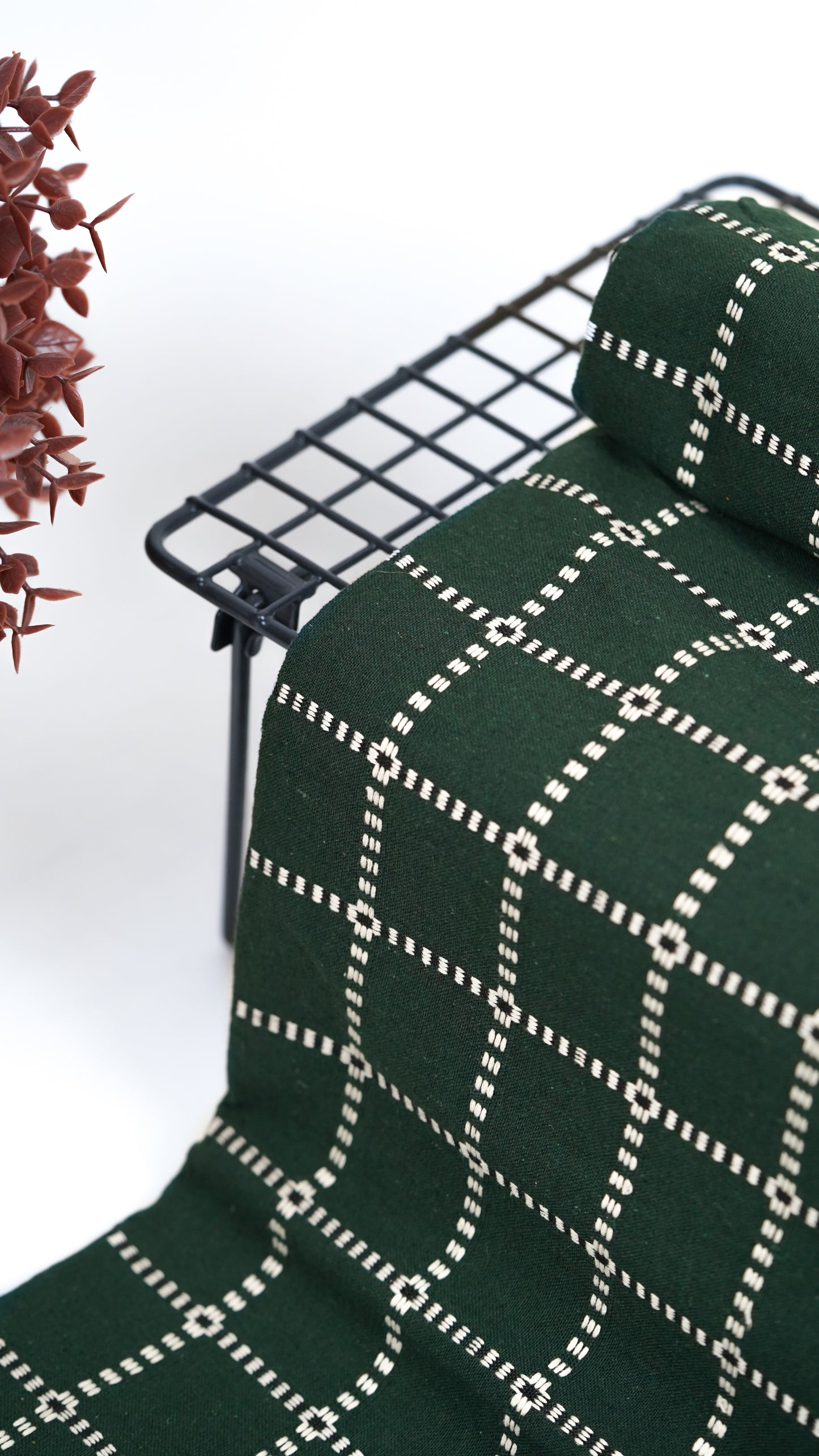 Button Star Chennimalai Bedsheet - Dark green