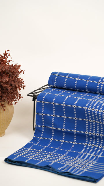 Button Star Chennimalai Bedsheet - Blue