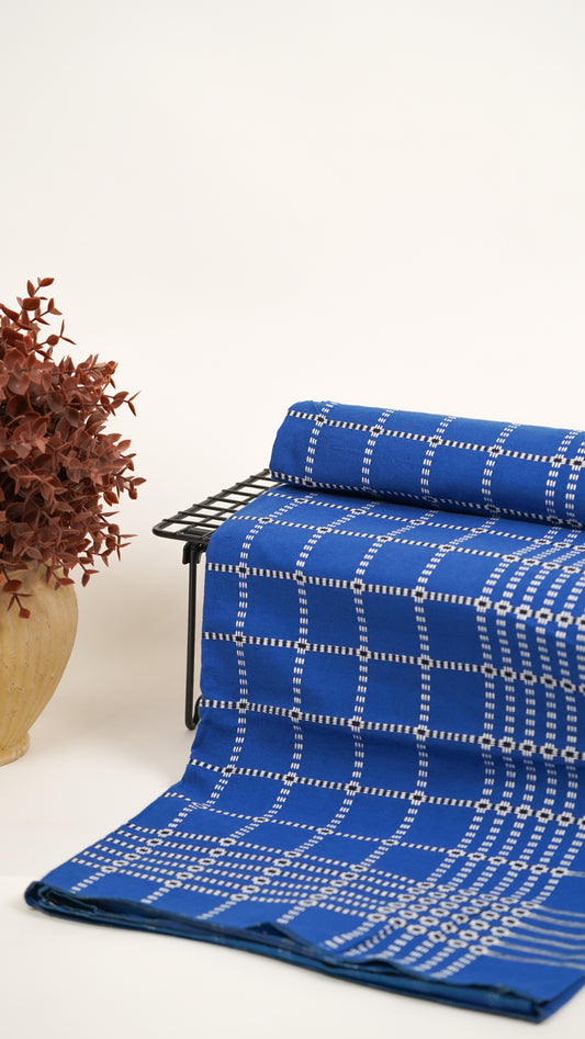 Button Star Chennimalai Bedsheet - Blue